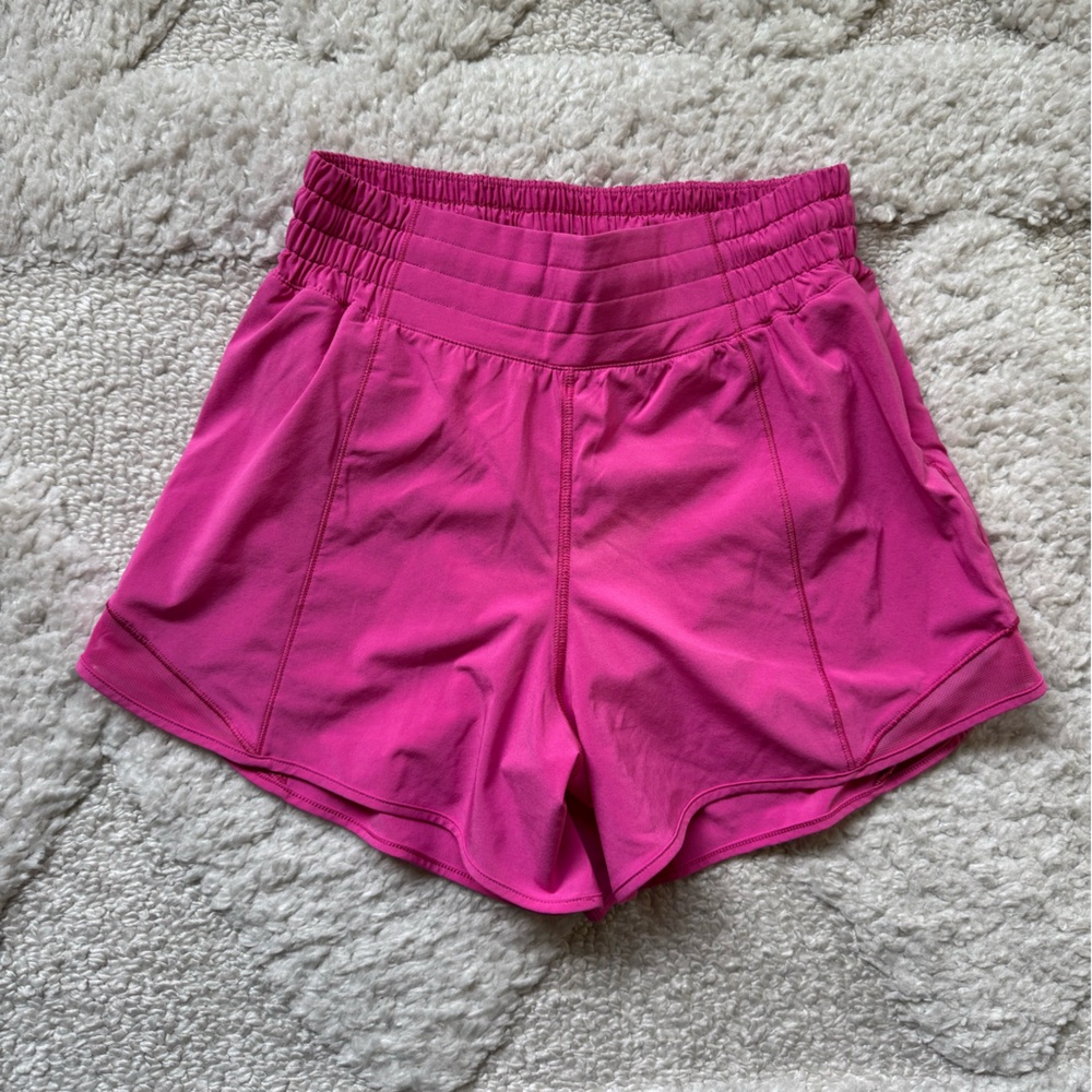lululemon athletica Hotty Hot Shorts 4” inseam - Fuchsia Pink